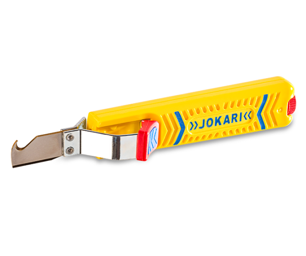 Nůž kabelový odplášťovací Jokari No. 28H SECURA 8–28 mm s háčkem