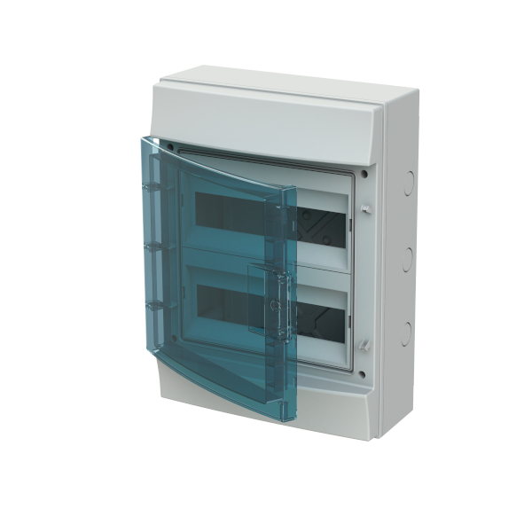 Rozvodnice ABB Mistral65 65P12X22A na povrch 24+2 modulů IP65, průhledná dvířka