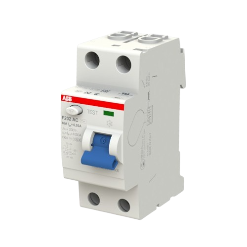 Proudový chránič ABB F202 AC-40/0.03, typ AC, 40 A, 2 póly, 30 mA