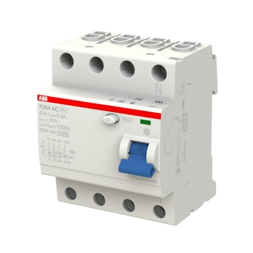 Proudový chránič ABB AC, 40A, 4 pól., 300mA, 10kA, F204