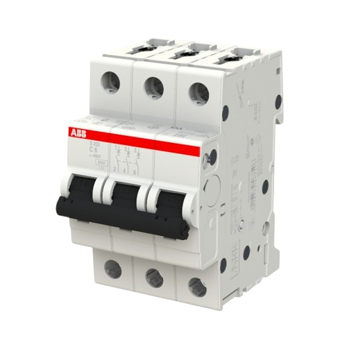 Jistič ABB C6, 3 pól., 6kA, S200