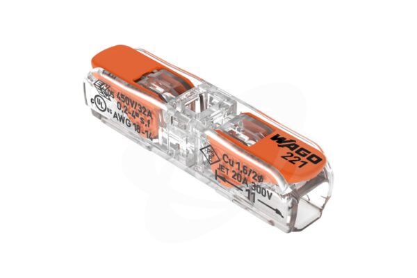 Svorka spojovací Inline s páčkou 2 vodiče, max. 4 mm²