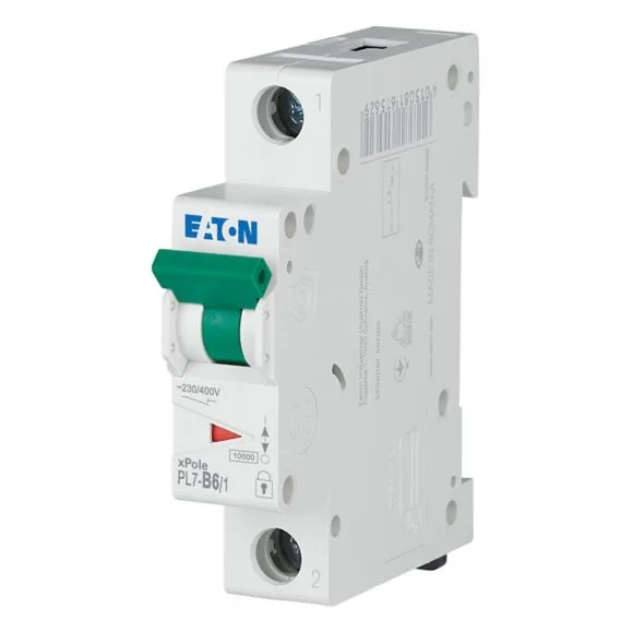 Jistič Eaton PL7-B6/1, B 6 A, 1 pól, 10 kA
