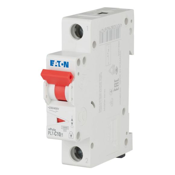 Jistič Eaton PL7-C10/1, C 10 A, 1 pól, 10 kA