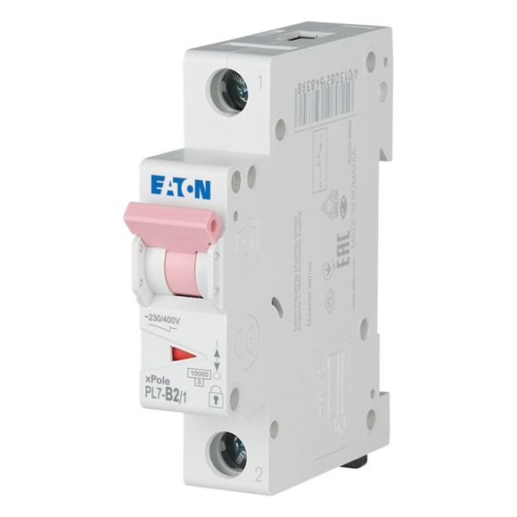 Jistič Eaton PL7-B2/1, B 2 A, 1 pól, 10 kA