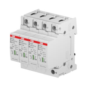 Svodič přepětí ABB OVR T2 4L 40-275s P QS, 4 póly L1–L3+N (TN-S)