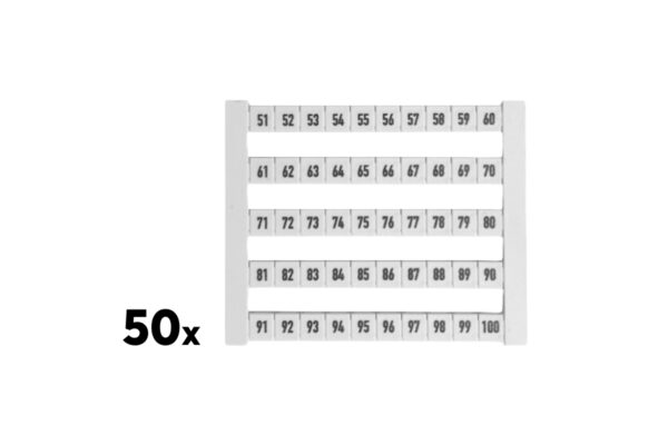Loxone Popis pro svorkovnice DEK 51-100 (50 ks)