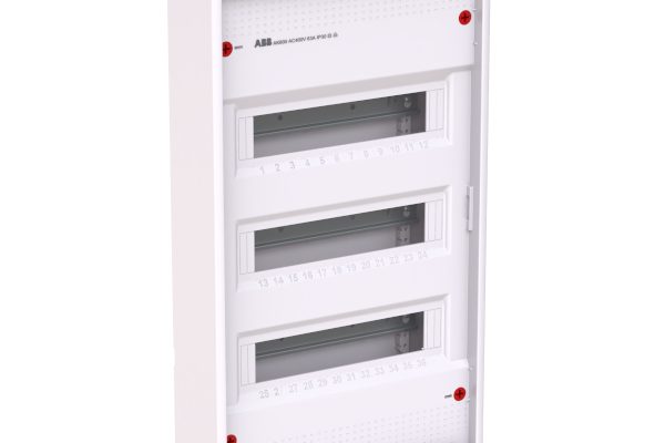 Rozvodnice ABB AK636E3 na povrch 36 modulů, bez dvířek, šroubové svorky N/PE