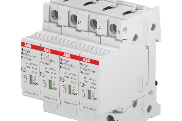 Svodič přepětí ABB OVR T2 4L 40-275s P QS, 4 póly L1–L3+N (TN-S)