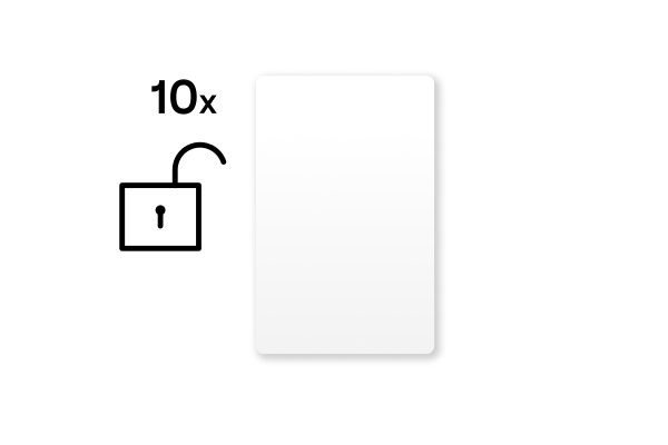Loxone Nešifrované NFC Smart Cards bílá (set – 10 ks)