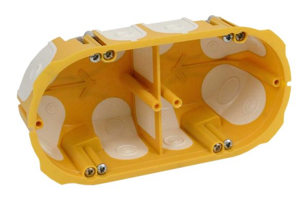 Krabice přístrojová KPL 64-50/2LD_NA dvojnásobná do sádrokartonu 138x68x50 mm