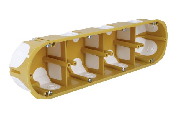 Krabice přístrojová KPL 64-50/4LD_NA čtyřnásobná do sádrokartonu 280x68x50 mm