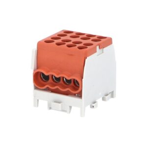 Svorkovnice rozbočovací HLAK 25 1/6 M2 100A 1pól. AL/CU IP20 hnědá