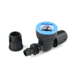 esyLOCK T-kus se dvěma přechody na QuickJoint 20QJ × 25 × 20QJ – narážecí tvarovka pro PE potrubí
