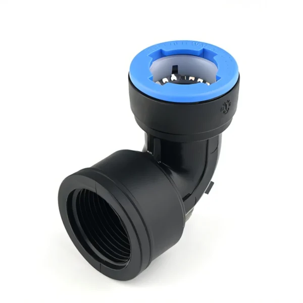 esyLOCK koleno s vnitřním závitem 25 × 3/4″ – narážecí tvarovka pro PE potrubí