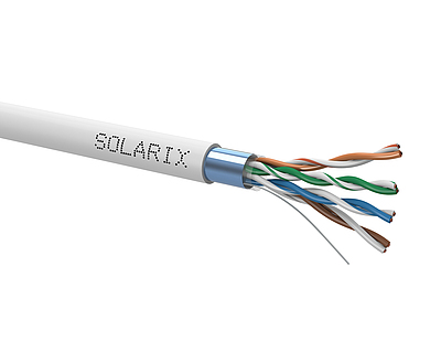 Kabel instalační Solarix CAT5E FTP stíněný PVC, 305 m